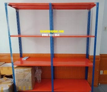 KỆ SẮT V LỖ - XANH + CAM  22