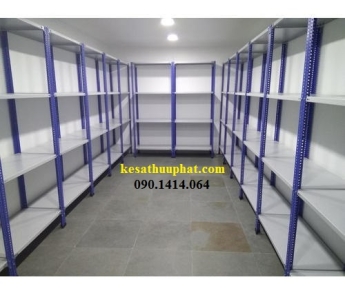 KỆ SẮT V LỖ MÀU XANH - TRẮNG 44